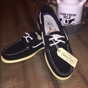 Sperry Top - Sider size 91/2 black suede New